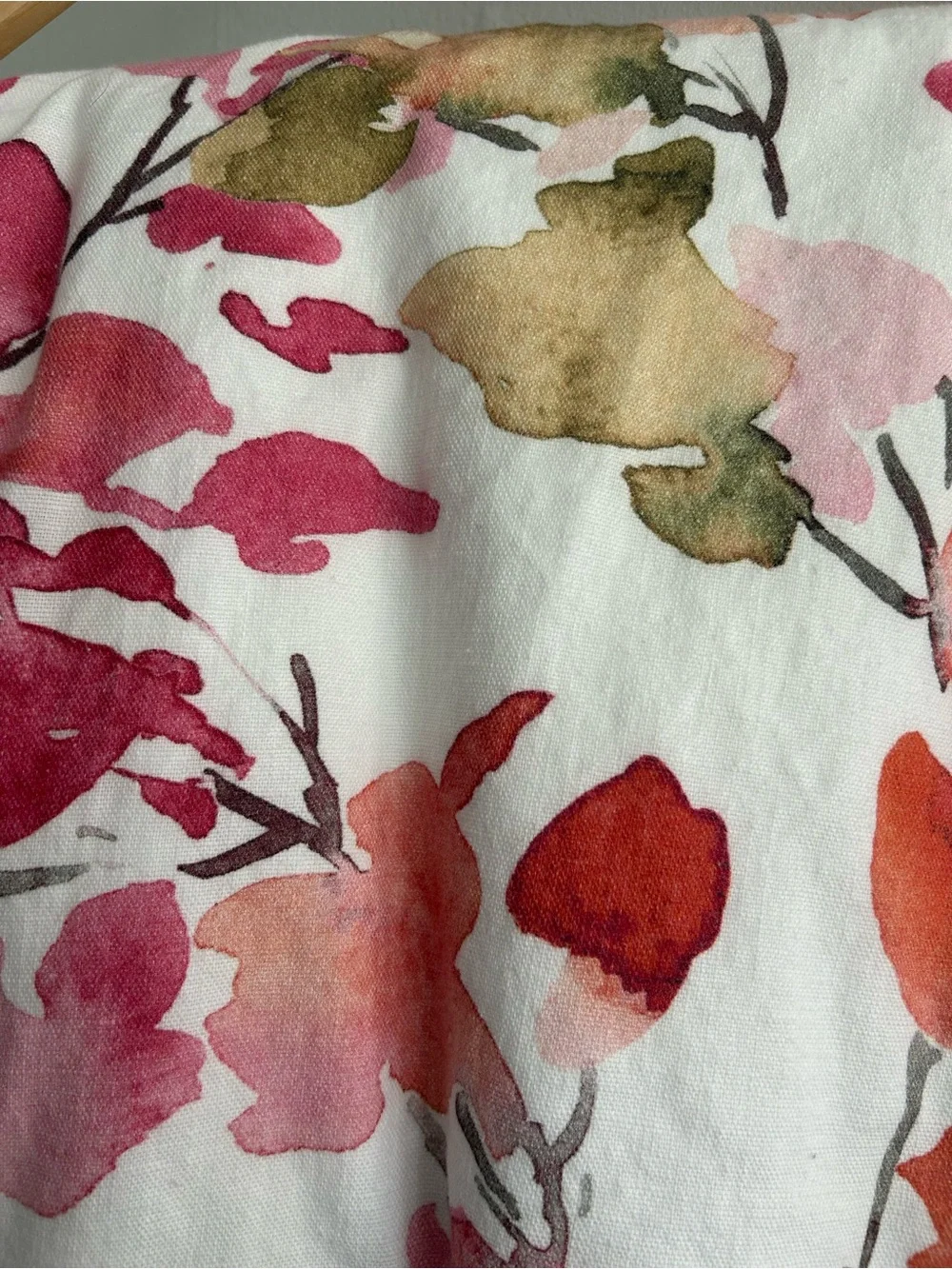 Grandiroad Botanical Watercolor Duvet Cover in Pink & Green